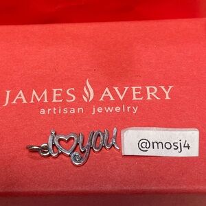 James Avery I Love You Script Charm